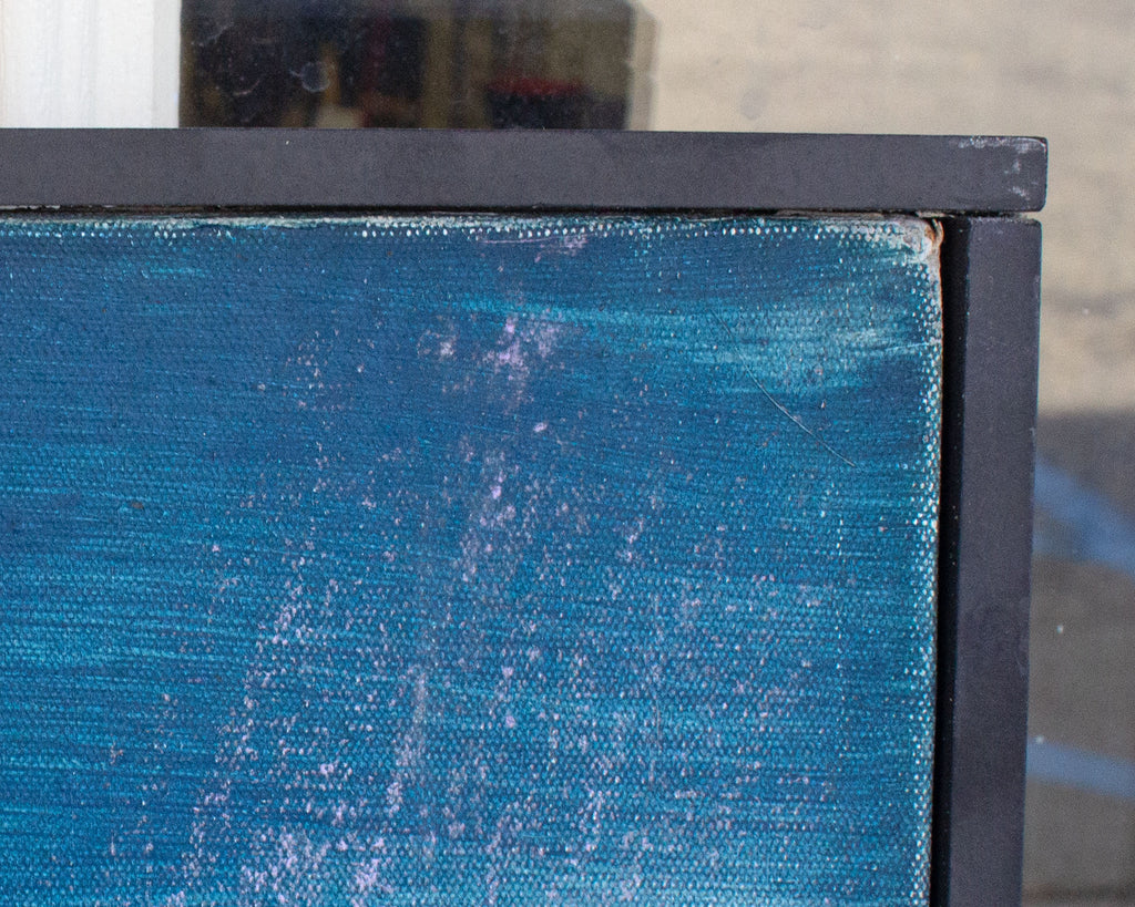 Reiko Sakagami Baum 1960s Oil and Chalk Pastel on Canvas Abstract Painting
