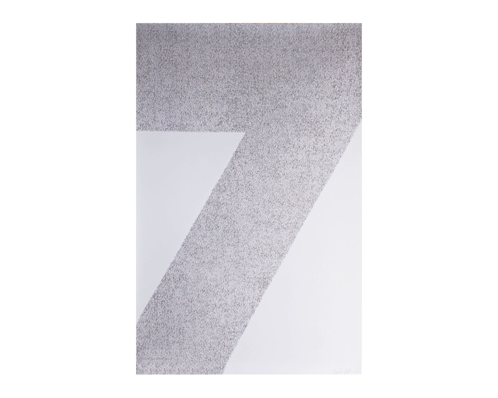 Paula Scher Signed “7” Numbers Series Serigraph Poster