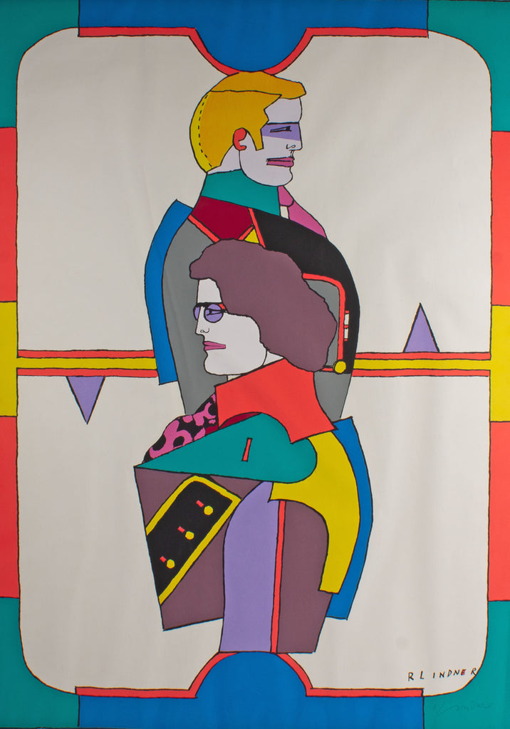 Richard Lindner Signed 1973 “Changing Sexuality” Serigraph Print