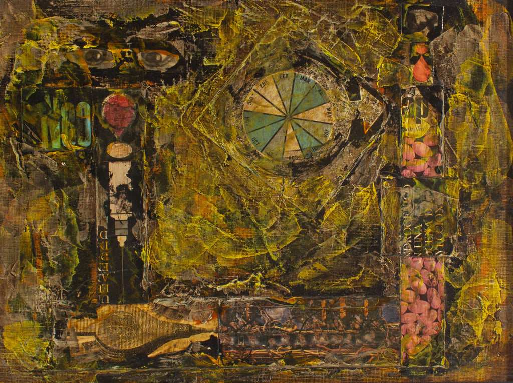 Fernando Guzman Monroy Signed Surrealist Collage on Board