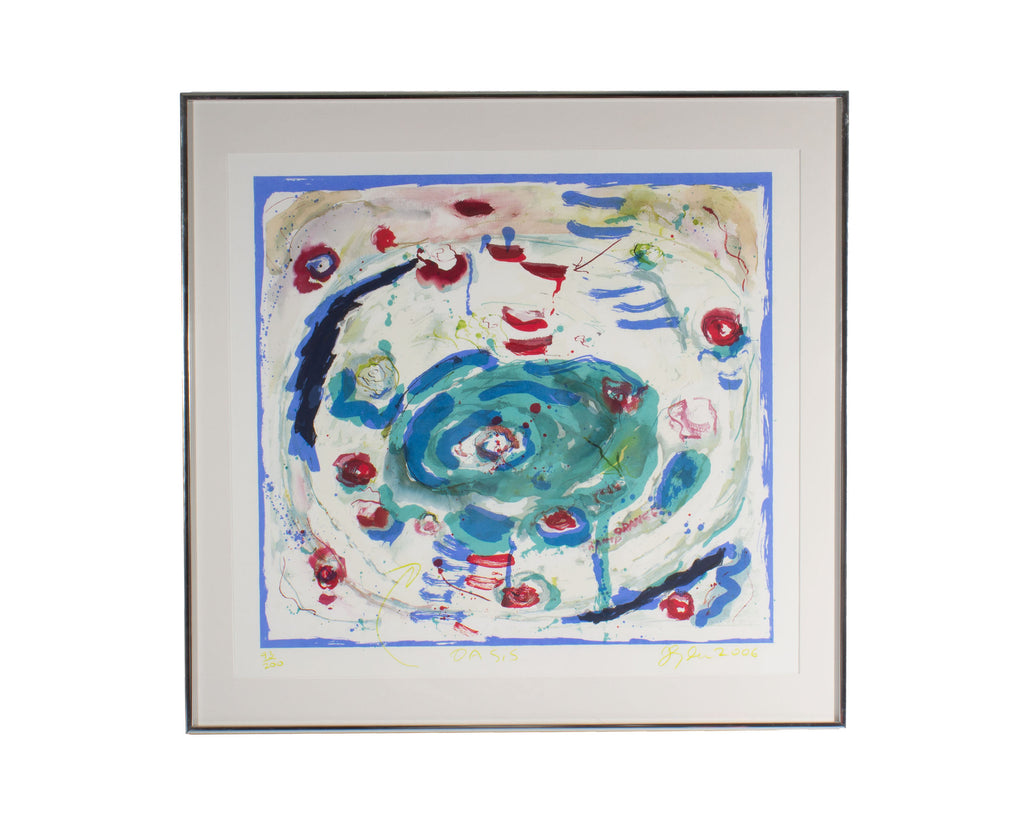 Joan Snyder Signed 2006 “Oasis” Limited Edition Abstract Serigraph and Digital Print