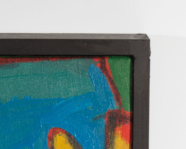 Harry Hilson Signed 1980 Acrylic on Canvas Abstract Landscape Painting