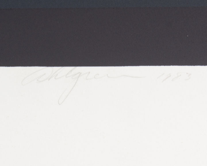 Roy Ahlgren Signed 1983 “Aztec” Limited Edition Op Art Serigraph