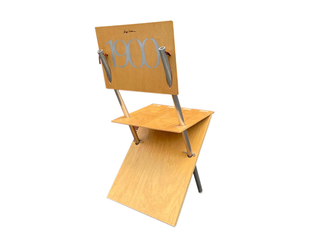 Gregg Fleishman 1990s Postmodern Wood and Metal Chair