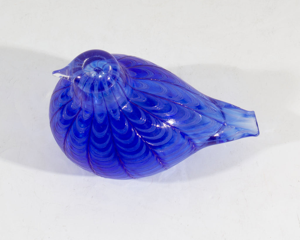 Oiva Toikka Nuutajärvi Finland Glass Blue Bird