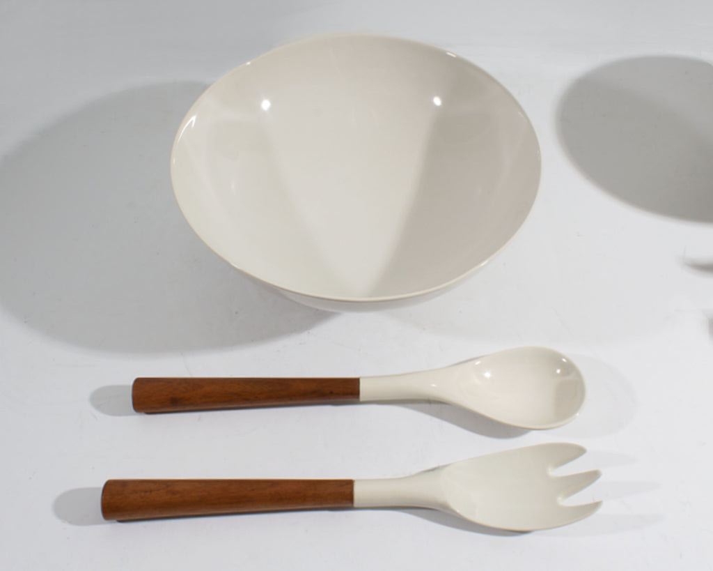 Michael Lax Hyalyn “Capri” for Raymor Salad Bowl and Salad Serving Pieces