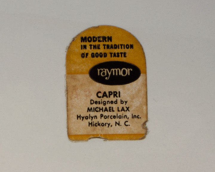 Michael Lax Hyalyn “Capri” for Raymor Oval Serving Bowl