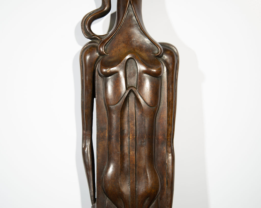 Isidore Grossman Signed 1955 “Fegele” Bronze Sculpture of a Figure