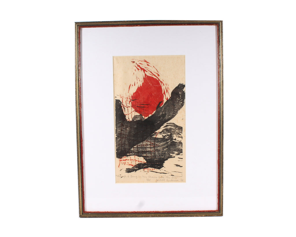Judith Anderson 1966 Limited Edition Woodblock Print