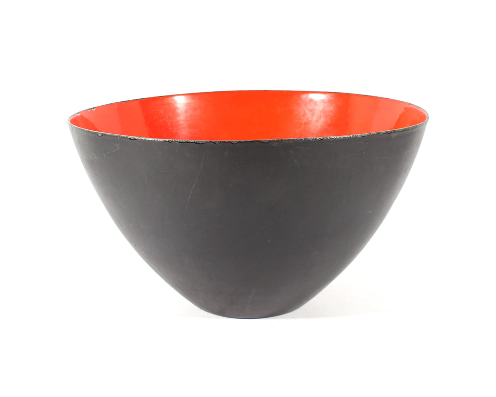 Vintage Herbert Krenchel Red "Krenit" Danish Enamel Bowl